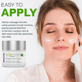 AloeMoist Revive day-night cream on a stand, versatile all-day moisturizer.