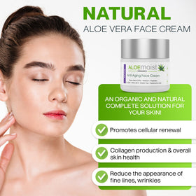 AloeMoist Revive non-greasy finish shown on skin for breathable hydration.
