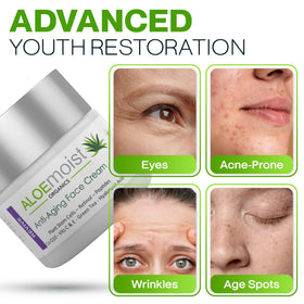 AloeMoist Revive organic ingredients with aloe and hyaluronic acid for hydration.