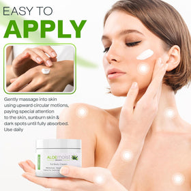 Aloemoist safe-for-sensitive-skin line underscores gentle daily use.