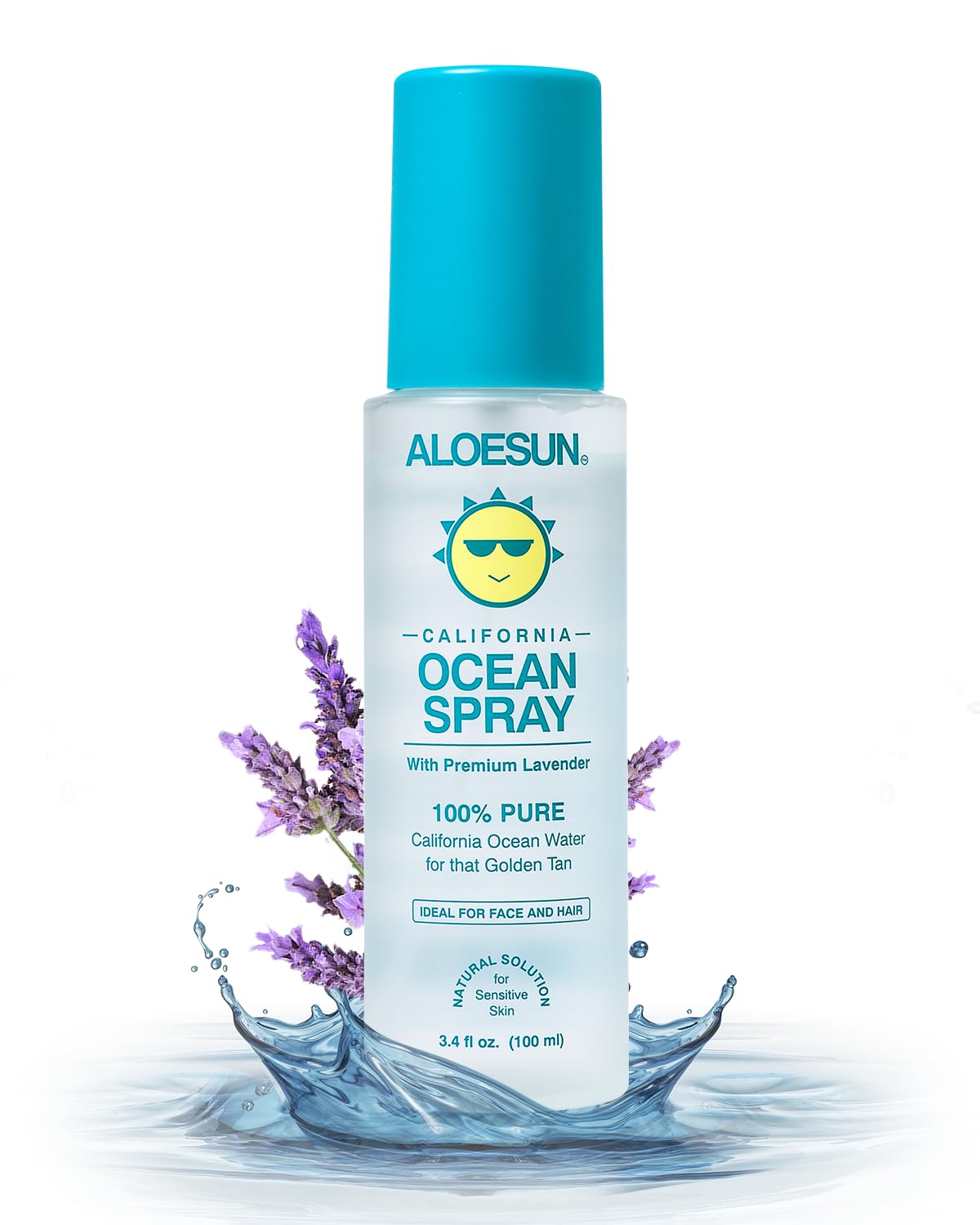 ALOESUN Ocean Spray bottle for travel, compact design supporting on-the-go hydration.