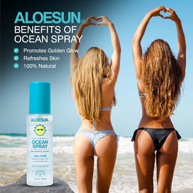 ALOESUN Ocean Spray lavender oil infusion highlights calming aroma and skin-soothing benefits.