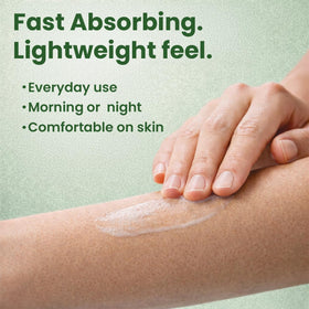 AloeTallow application on skin shows quick, non-greasy absorption.
