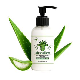 AloeTallow beef tallow bottle pump enables convenient daily moisture.