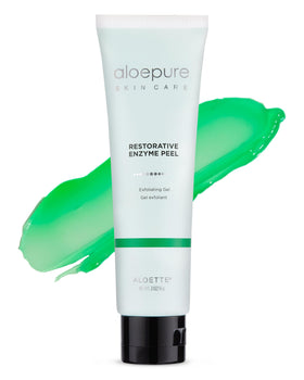 Aloette Restorative Enzyme Peel being applied for a quick 60-second glow and hydration.