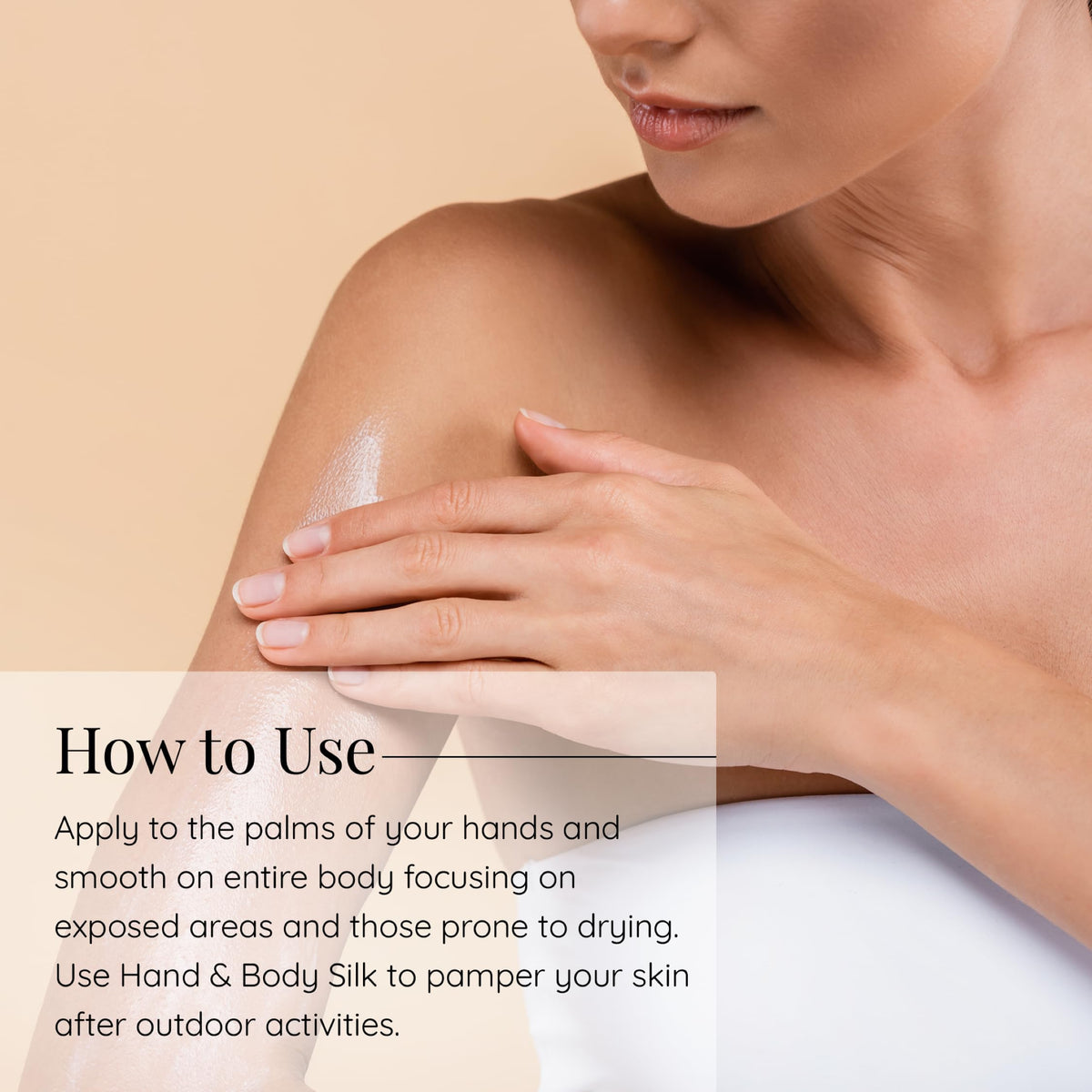 Aloette Hand and Body Silk Lotion packaging highlights farm-to-jar philosophy and clean ingredients.