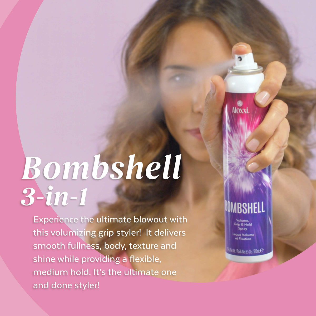 ALOXXI Bombshell dry-shampoo can for fresh volume on the go