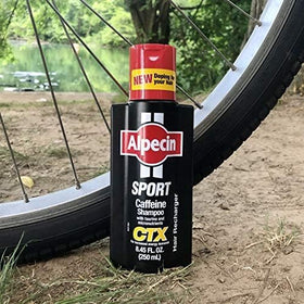 Alpecin CTX Sport thickening effect visible on hair.