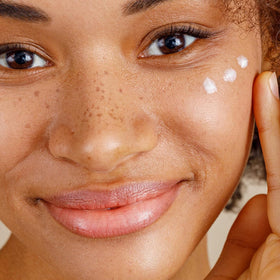 Alpha Skin Care Enhanced Renewal Cream texture closeup reveals creamy consistency ideal for daily use.