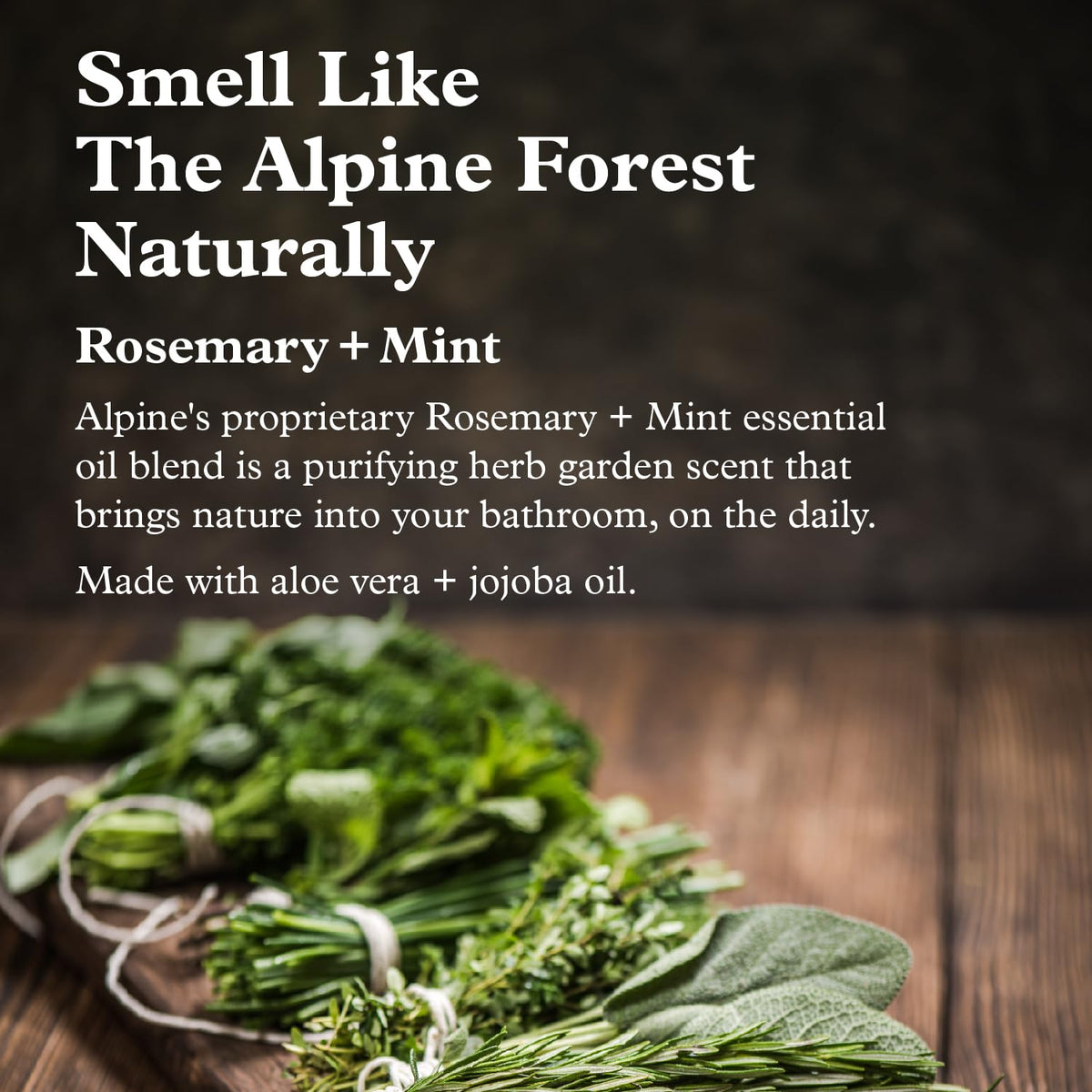 Rosemary-mint aroma evokes spa-like relaxation during shower sessions