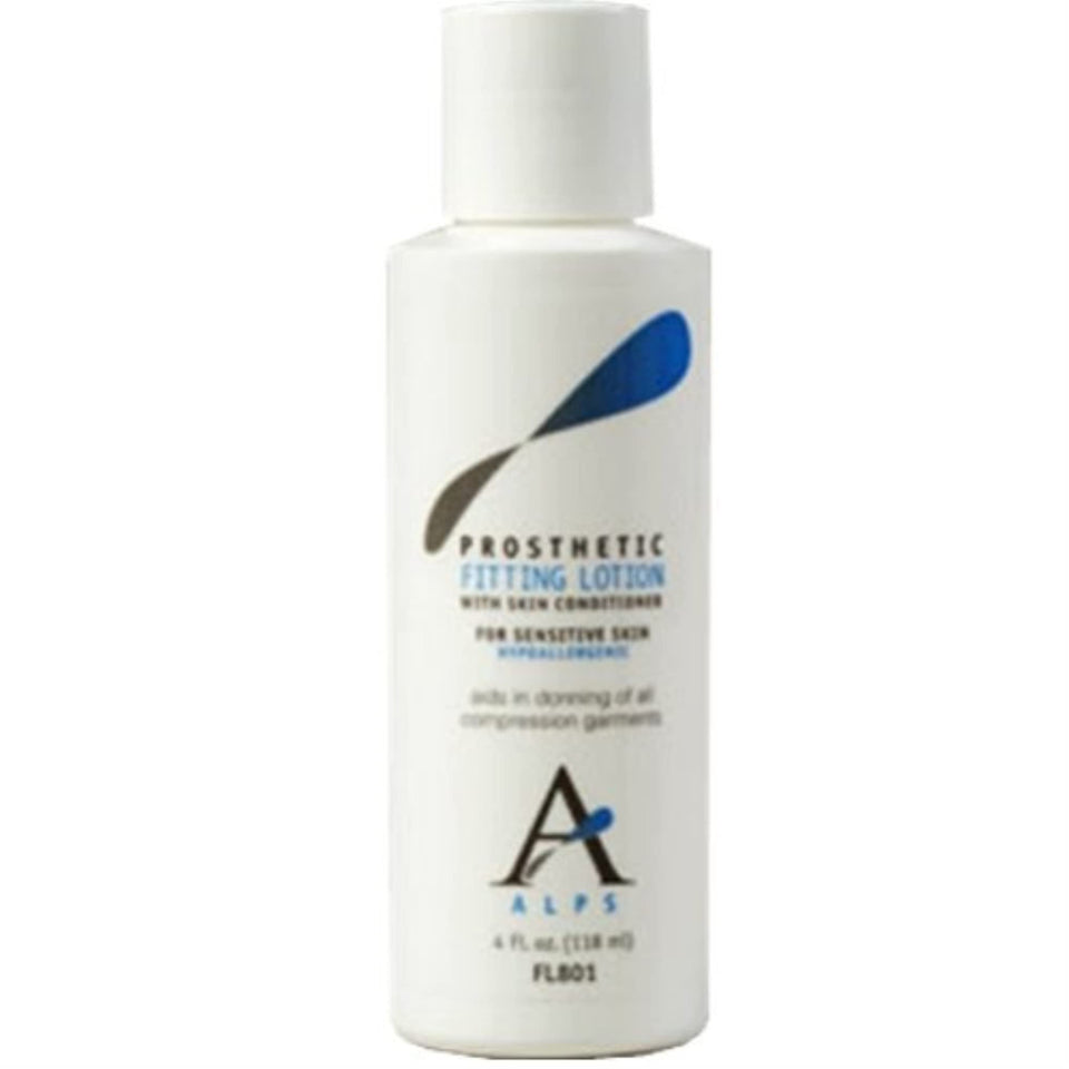 ALPS silicone fitting lotion bottle for smooth, snag-free donning on sensitive skin