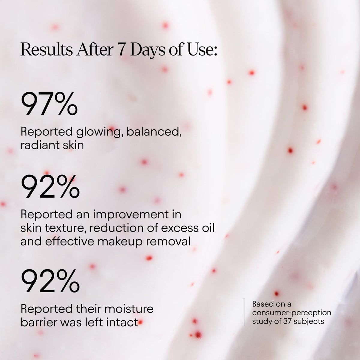 Alpyn Beauty Hydrating Cold Cream Cleanser circular jojoba beads close-up demonstrating gentle exfoliation.