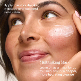Alpyn Beauty Hydrating Cold Cream Cleanser vitamin C emphasis indicating brightness after use.