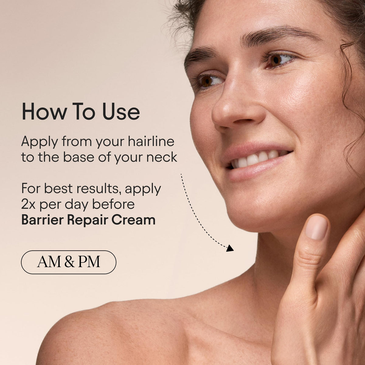 Alpyn Beauty skin texture shows smoothing after serum.