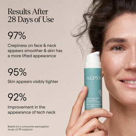 Alpyn Beauty tri-peptide complex illustration highlighting firming action.