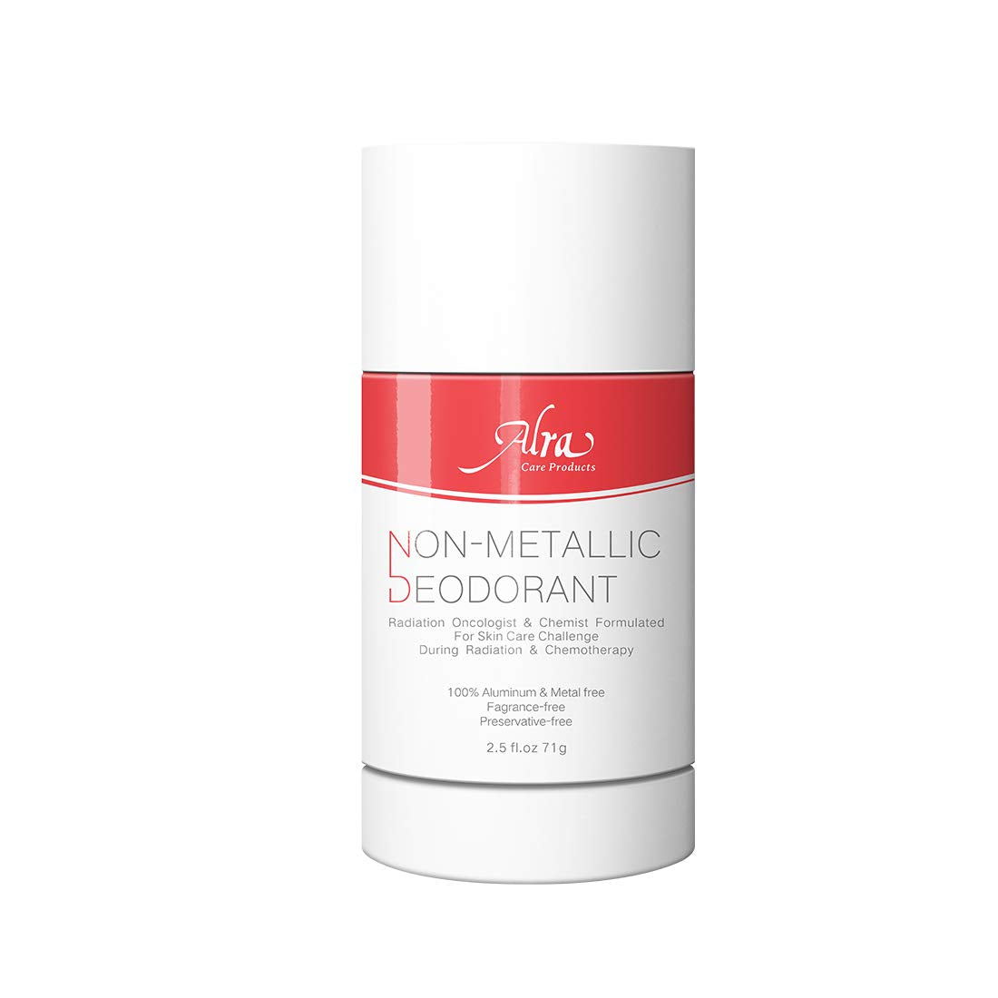 Alra Non-Metallic Deodorant bottle for fragrance-free protection on sensitive skin.