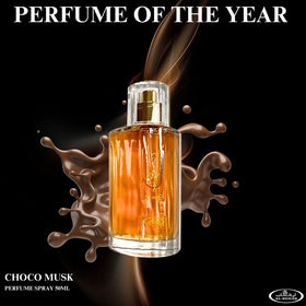 Al-Rehab Choco Musk Pistachio EDP bottle presents nutty notes with warm vanilla-musk.