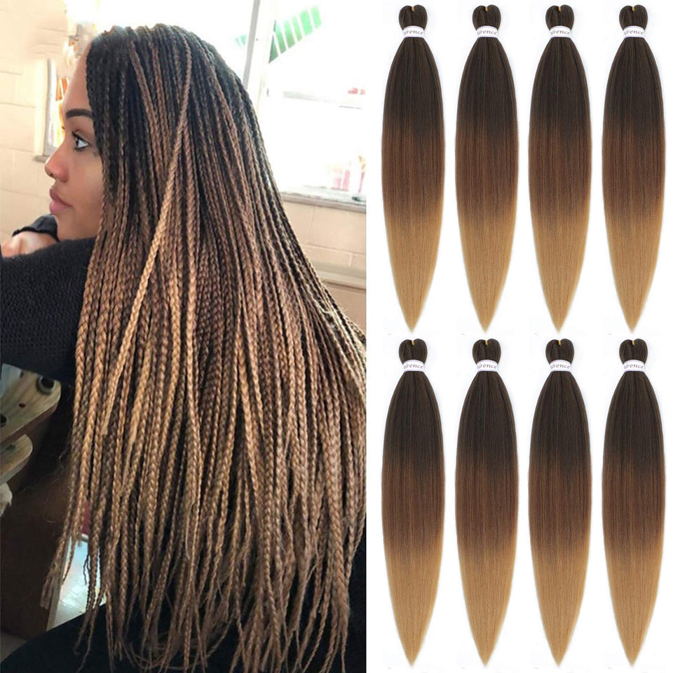 Alrence pre-stretched braiding hair close-up shows soft, natural Yaki texture for effortless styles.