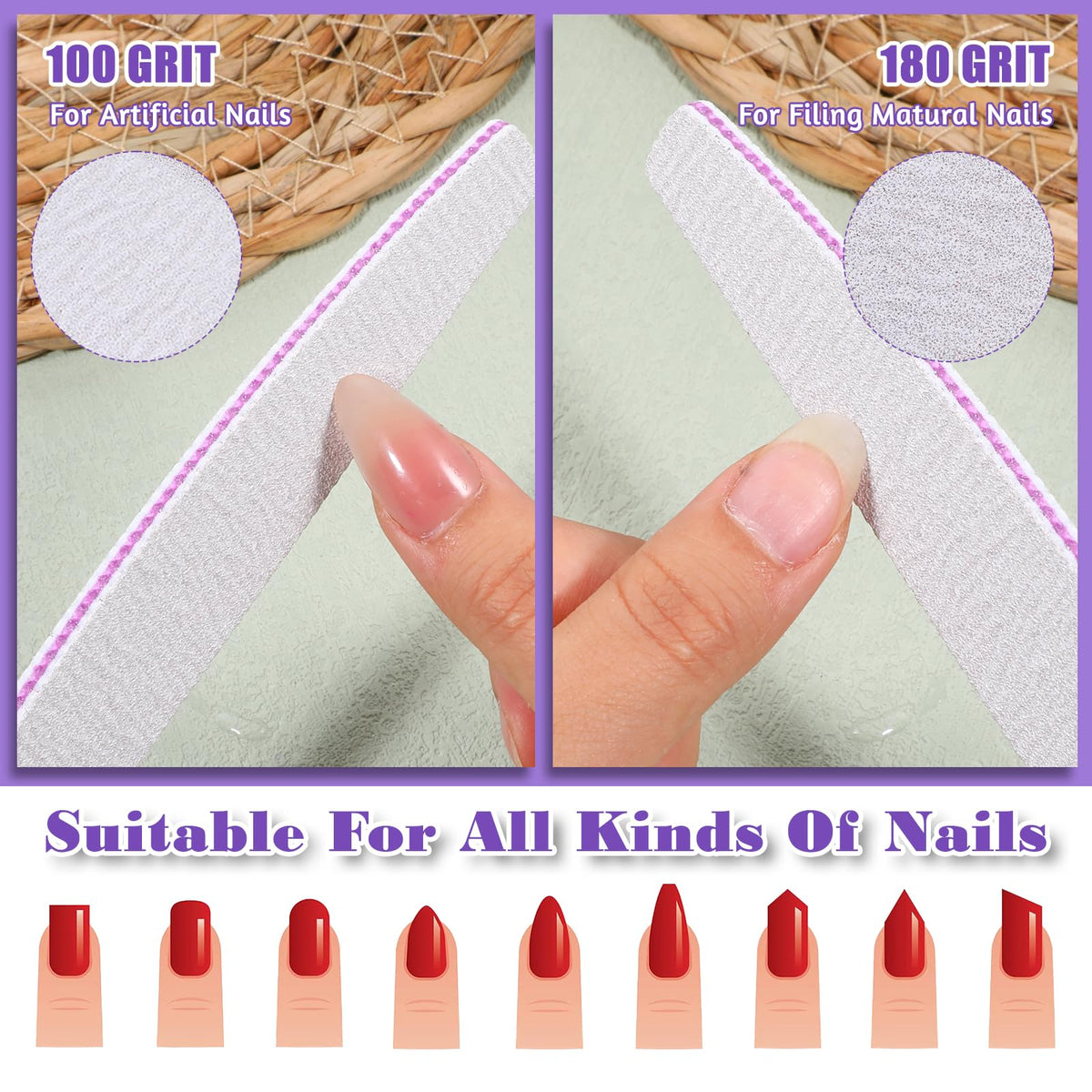 Alrhso washable-reusable-emery-boards easy to clean and reuse