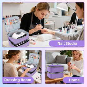 Detachable dividers create customizable pockets for size and shade control.