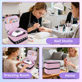 ALSLEA nail polish organizer bottom foam holder protects bottles during transport