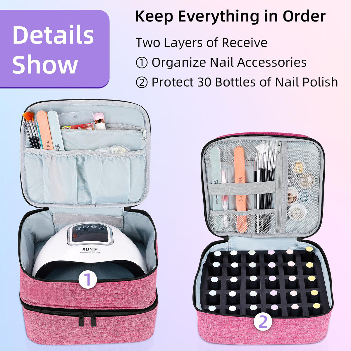 ALSLEA foam bottle holder protects polish during transport