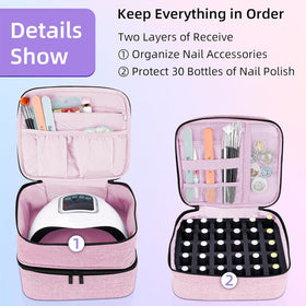 ALSLEA nail polish organizer interior grid keeps small items organized