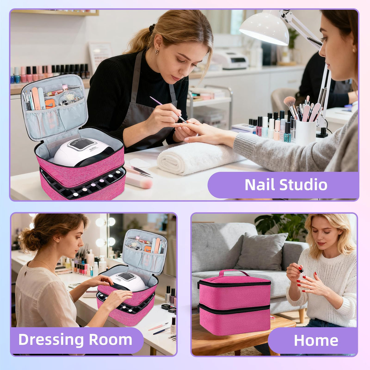 ALSLEA sturdy top handle for easy carrying in rose