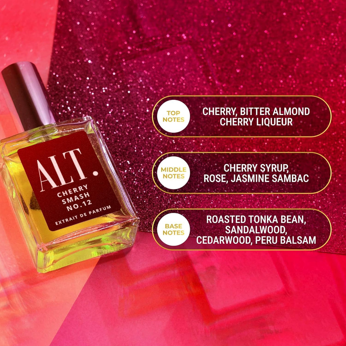 Cherry Smash No. 12 bottle on display, suitable for everyday and evening wear.