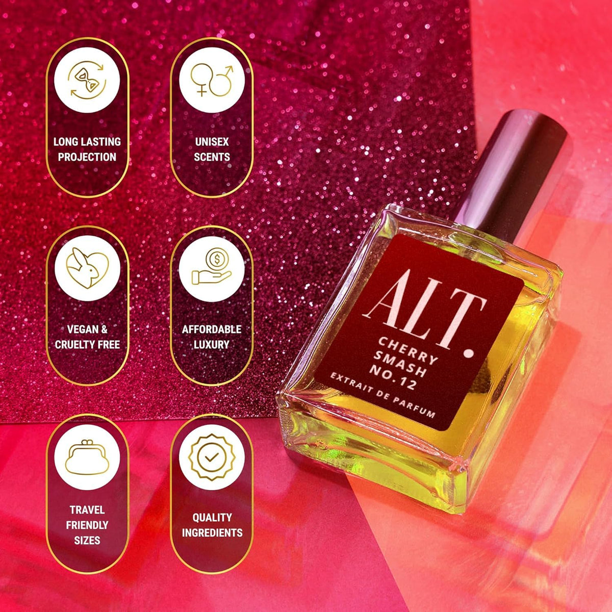 Close-up of ripe cherry notes with almond hint in Cherry Smash No. 12, warm and inviting.