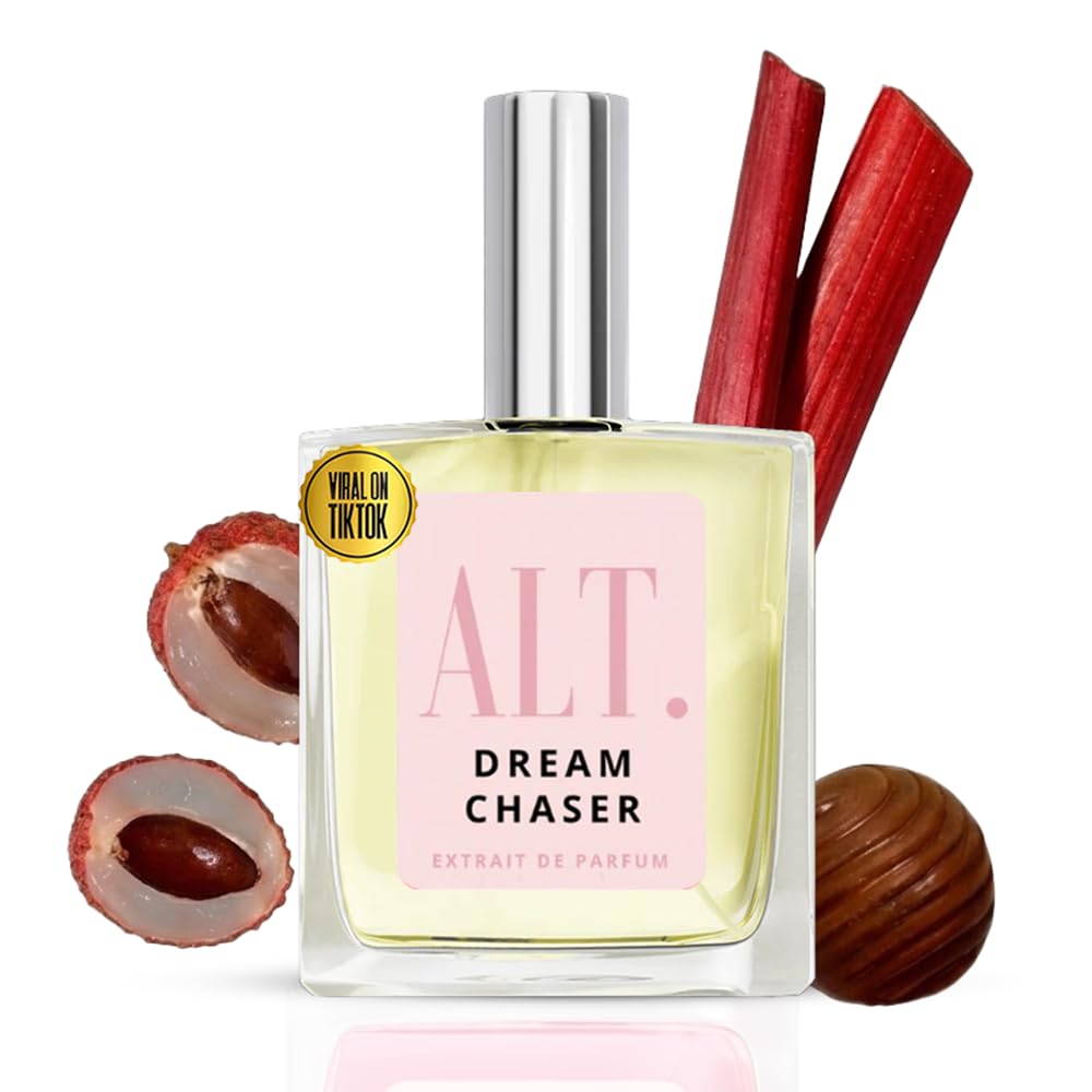 ALT. FRAGRANCES Dream Chaser bottle pour shows a bright opening for everyday freshness.