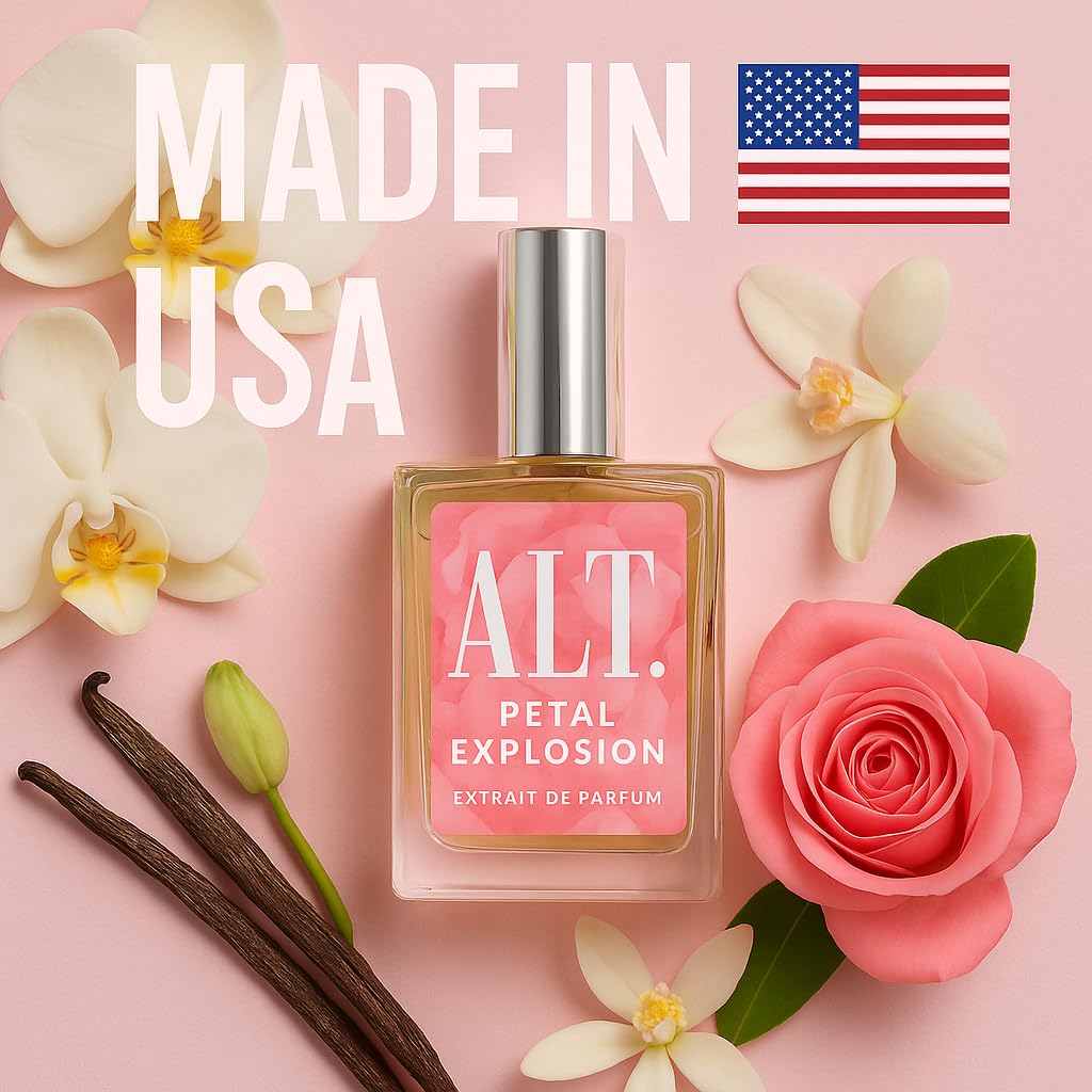 ALT. FRAGRANCES Petal Explosion packaging box, premium gift-ready presentation for travel.