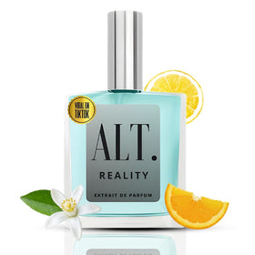 ALT. FRAGRANCES Reality citrus-opening bottle delivers an energizing start for daily wear.