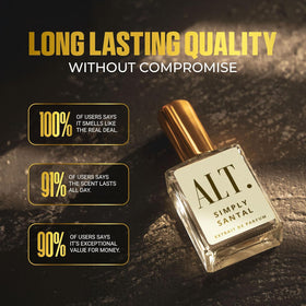 ALT. FRAGRANCES Simply Santal long-lasting formulation with all-day presence