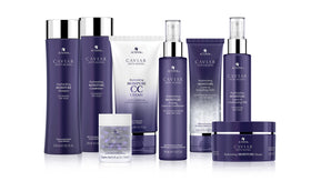 Alterna CAVIAR Anti-Aging Leave-In Milk backlit hair texture