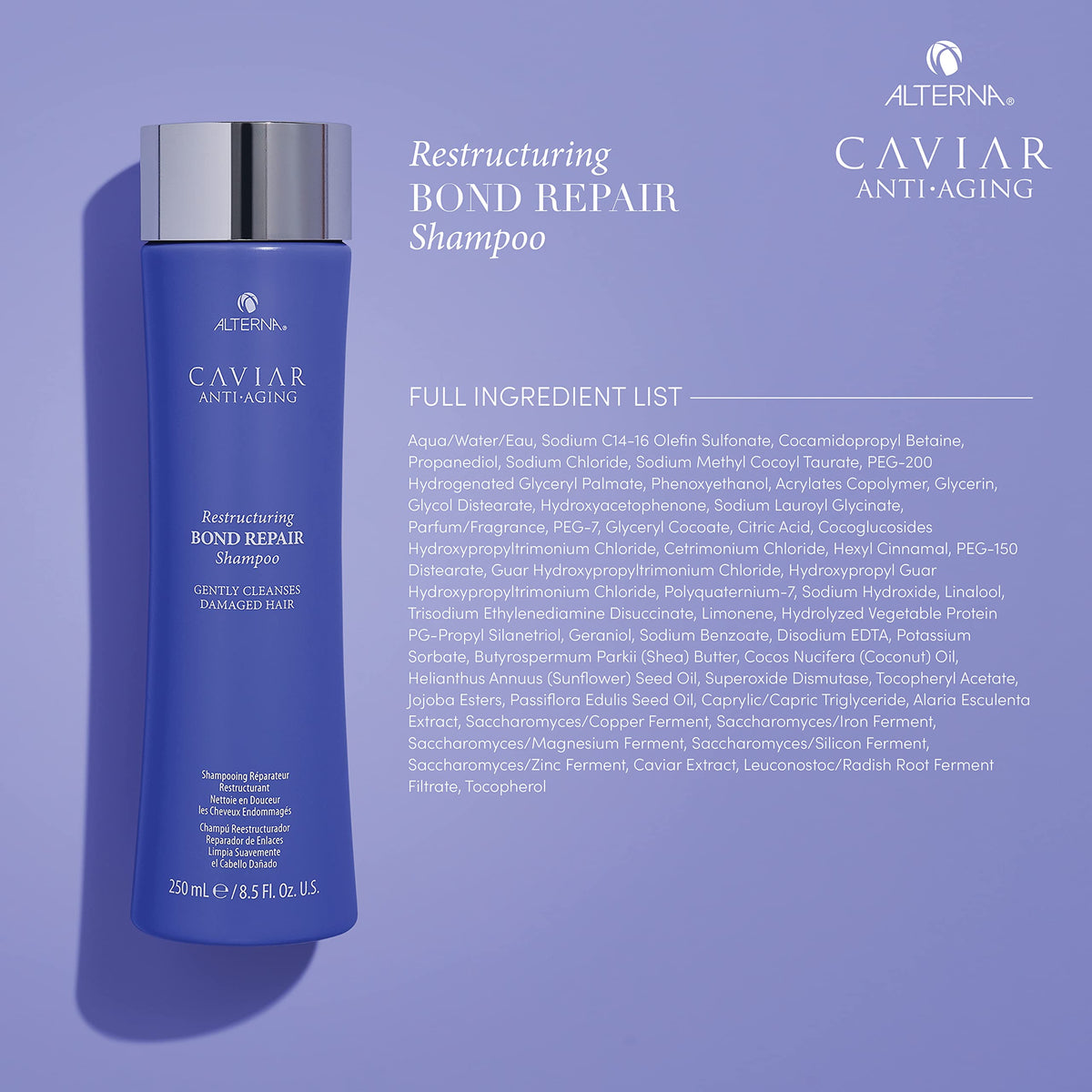 Shampoo lather on wet hair priming strands for bond repair and smoother texture