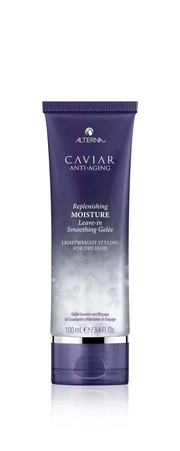 Alterna Caviar Anti-Aging Gelee bottle close-up showing premium hydration for smooth, shiny hair