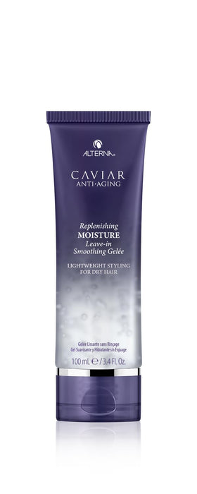 Alterna Caviar Anti-Aging Gelee bottle close-up showing premium hydration for smooth, shiny hair
