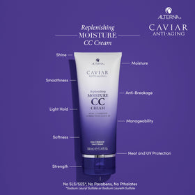 Alterna Caviar CC Cream Leave-in Treatment bottle for 10 benefits in one step.