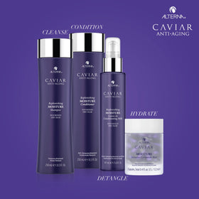 Alterna CAVIAR Anti-Aging Leave-In Milk shows silky hair after application