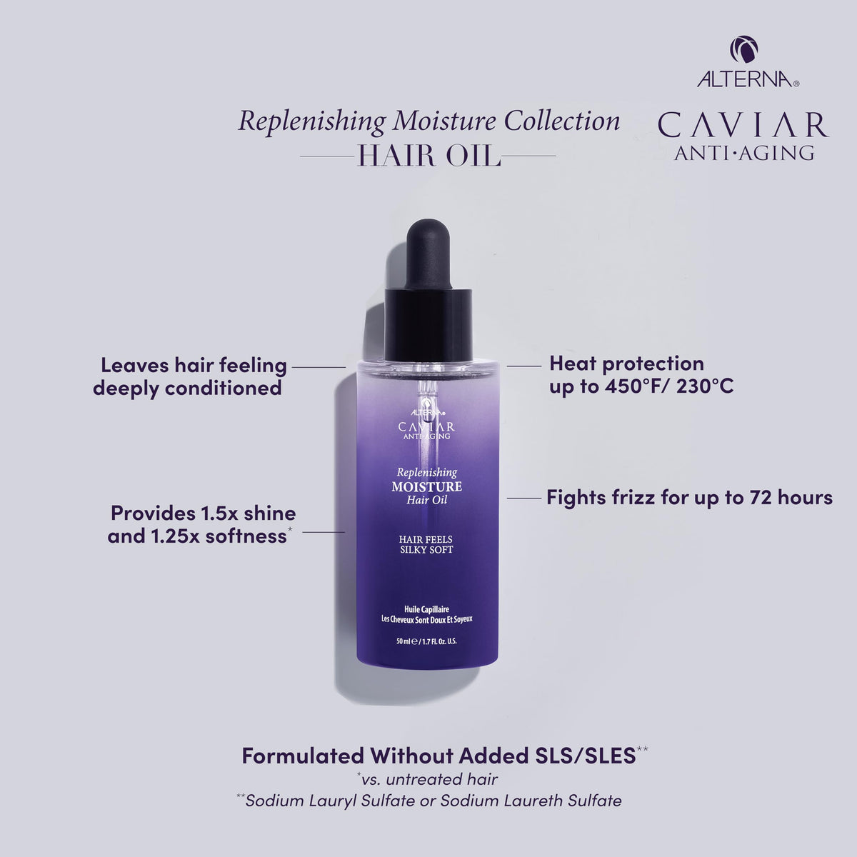 Alterna CAVIAR Anti-Aging Moisture Oil dispensing action showing precise dosing