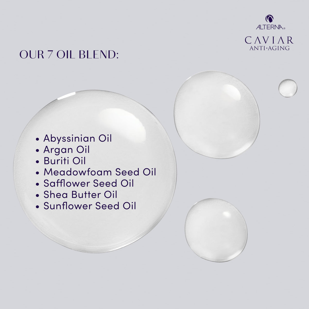 Alterna CAVIAR Anti-Aging Moisture Oil on hair shows soft, non-greasy finish