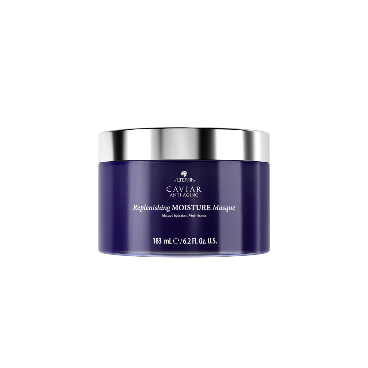 Alterna Caviar Masque bottle pour for smooth, hydrated hair and frizz control.