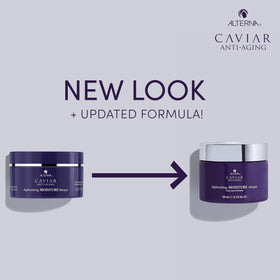 Alterna Caviar Masque applied to damp hair for 2-3 minutes before rinsing.
