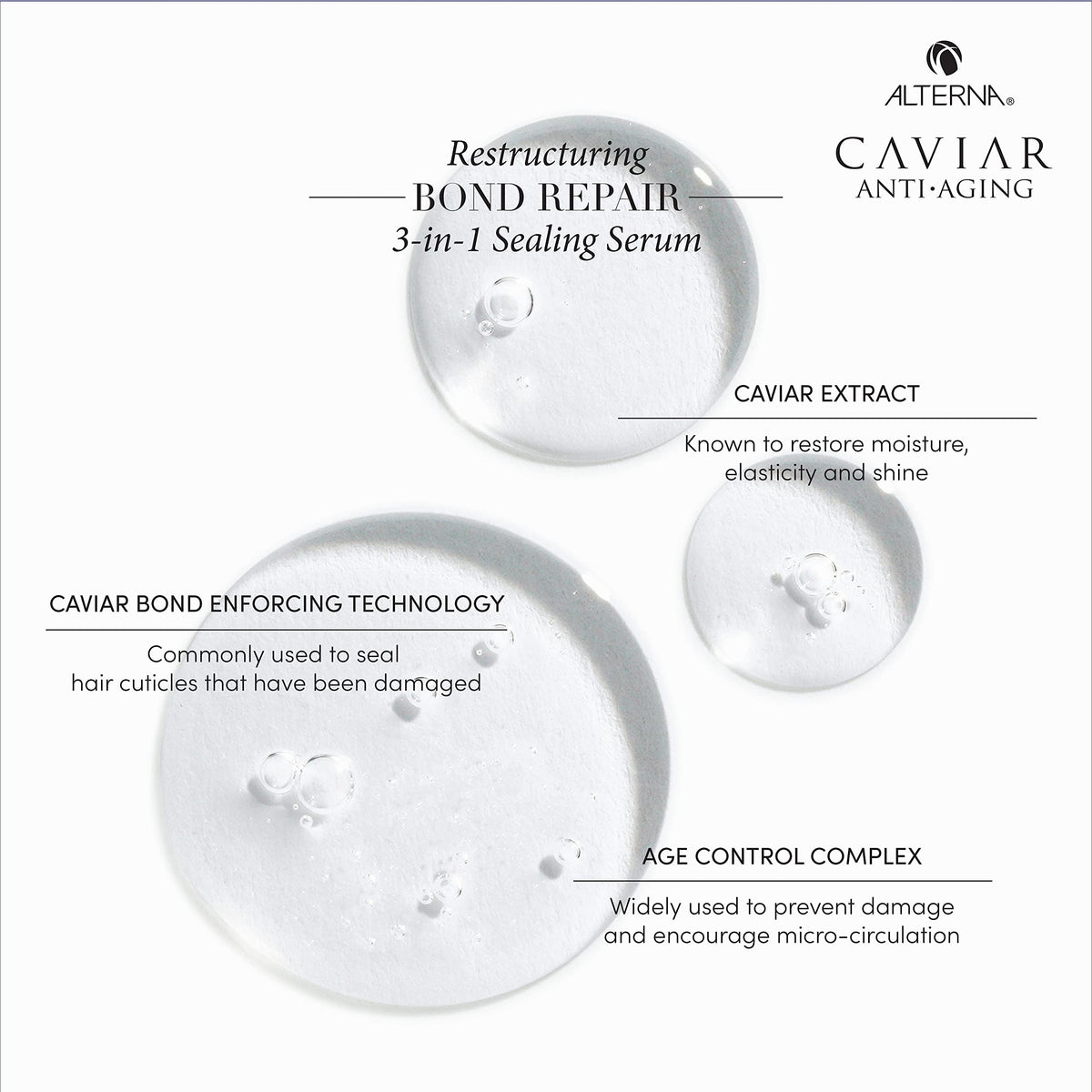 Hair with shine after using Alterna Caviar Anti-Aging serum