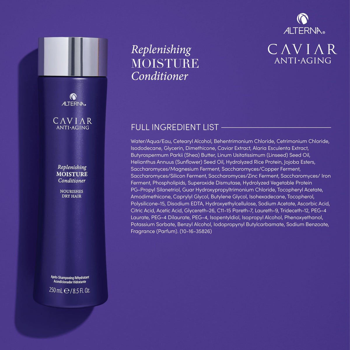 Close-up of Alterna Luxury Haircare bottle signaling premium formulation