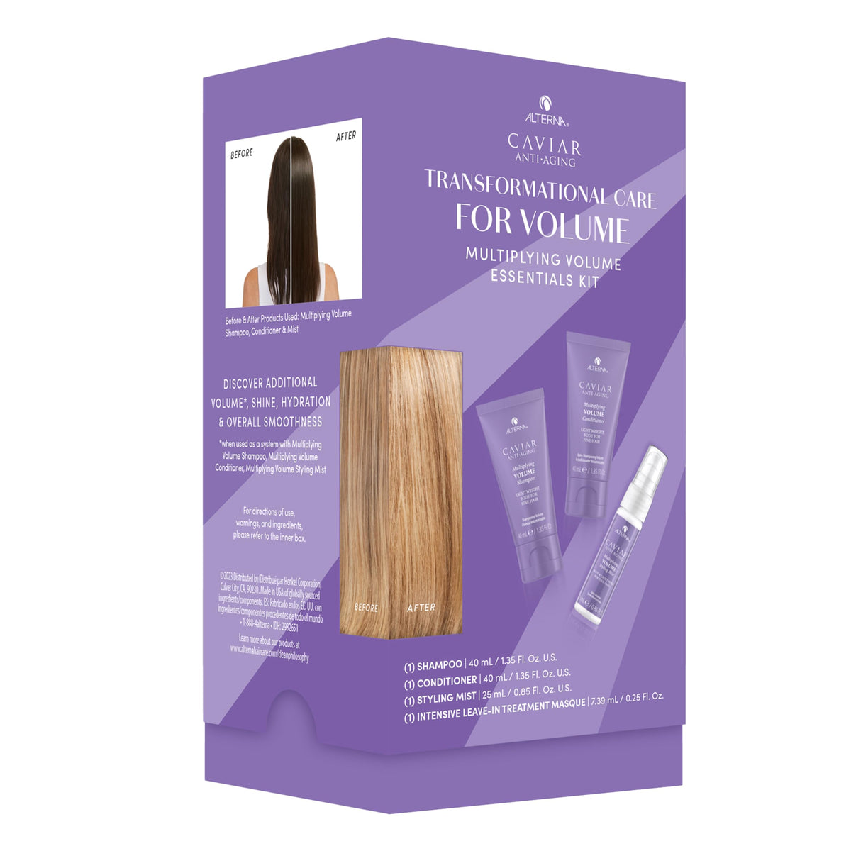 Alterna Multiplying Volume Shampoo bottle boosts fullness for fine hair
