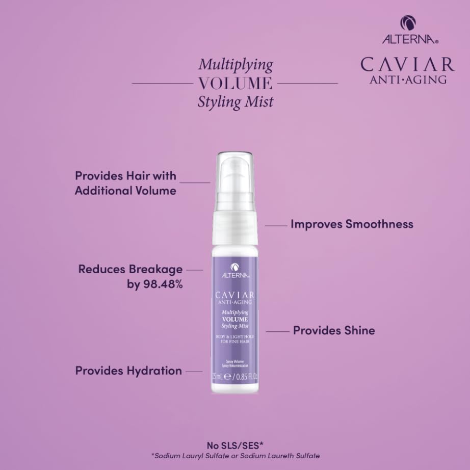 Alterna Multiplying Volume Styling Mist spray adds volume and lift