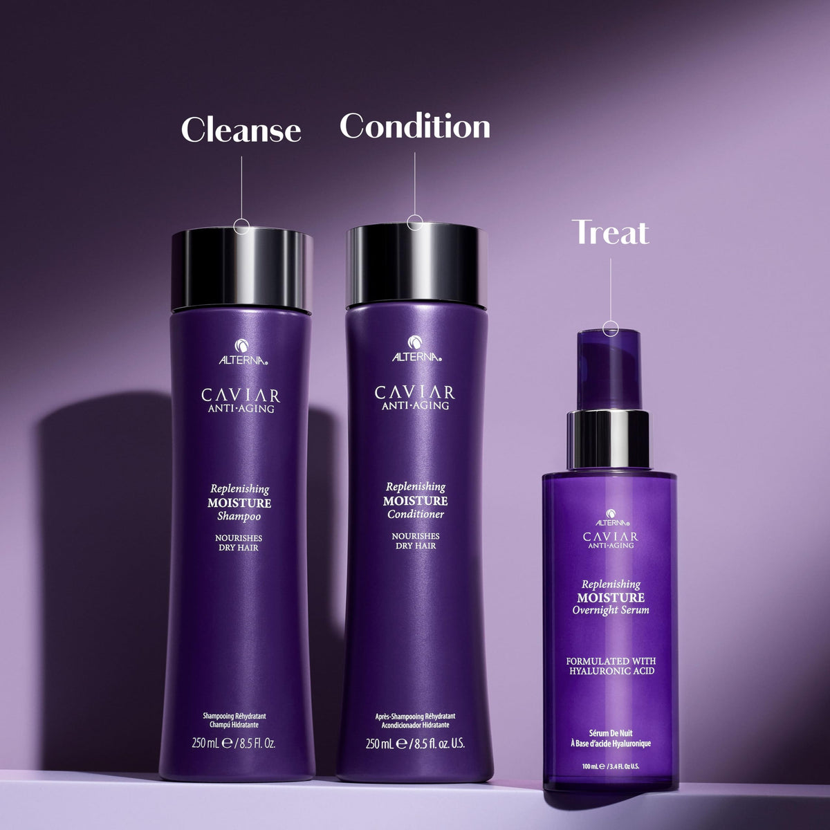 Alterna pillow-safe serum used in night routine, pillow-safe formula