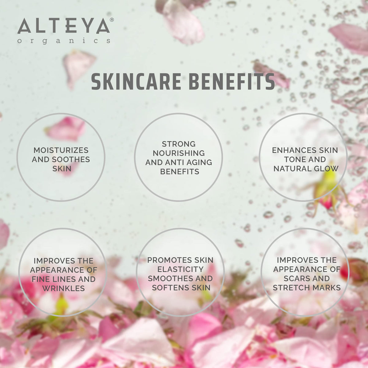 Alteya Organic rose oil ingredient jar close-up highlighting hydration